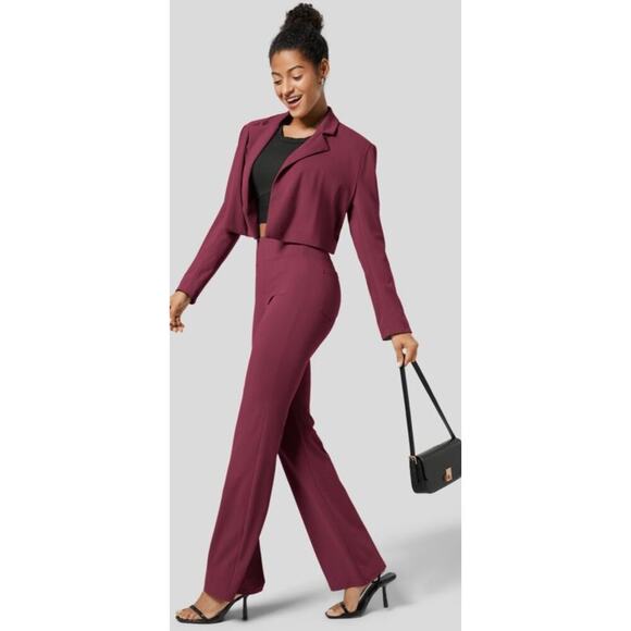 NWT Halara High Waisted Back Pocket Wide Leg Flare Work Pant Size XL - Picture 1 of 9